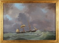 Lot 259 - Jacob Vermaas (Dutch 1846-1882) A BARQUE IN A...