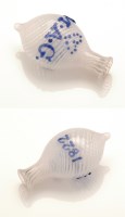 Lot 277 - A small lattichino glass flacon, decorated in...