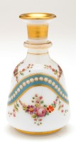 Lot 278 - A Bohemian opaque glass vase, enamelled with...