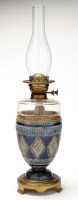 Lot 306 - A late 19th Century Doulton oil lamp base,...