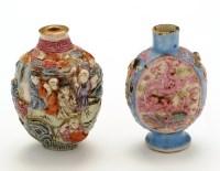 Lot 376 - A press moulded snuff bottle, 19th Century,...