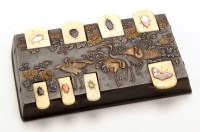 Lot 422 - An early 20th Century Japanese cast metal and...