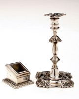 Lot 552 - An Edwardian silver tapered candlestick, by...
