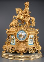 Lot 1124 - A French late 19th Century gilt metal mantel...