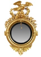 Lot 1178 - A Regency gilt frame circular convex wall...