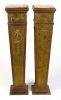 Lot 1179 - A pair of 19th Century green painted and...