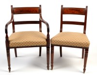 Lot 1239 - A set of six single and one arm Regency...