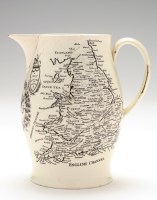 Lot 15 - Creamware transfer printed 'Marine and Map'...