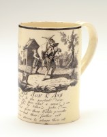 Lot 27 - Creamware transfer printed 'Aesop's Fables'...