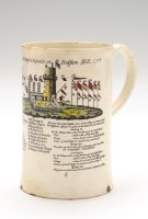 Lot 40 - Creamware coloured transfer printed 'Marine...