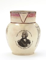 Lot 61 - Pearlware transfer printed 'Nelson, Trafalgar'...