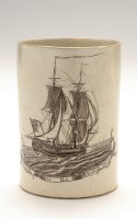 Lot 62 - Pearlware transfer printed 'Marine' printed...