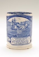Lot 68 - Pearlware 'Sunderland Bridge' blue and white...