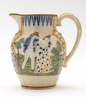 Lot 79 - Prattware 'Marine' jug, with scenes of...