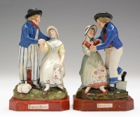 Lot 83 - Pair of Staffordshire Pearlware 'Marine'...