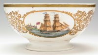 Lot 102 - Bone china 'Elsinore Marine' bowl, painted...