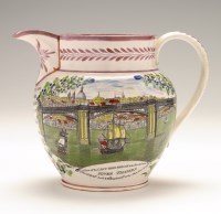 Lot 105 - Sunderland lustre 'Thames Bridge' and 'Marine'...