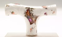 Lot 166 - Porcelain telescopic cane handle, painted with...