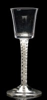 Lot 195 - Wine glass, with bucket bowl, double series...