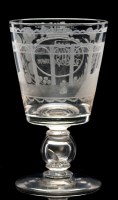 Lot 209 - 'High Level Bridge' glass 'Coin' goblet,...