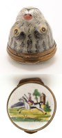 Lot 231 - English enamel bonbonniere, formed in the...