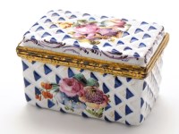 Lot 246 - English enamel box, surface raised all over...