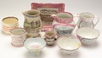Lot 251 - Sunderland lustreware, comprising: three jugs;...