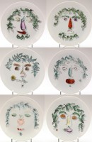 Lot 283 - Set of six Piero Fornasetti Arcimboldesca...