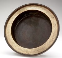 Lot 311 - Chinese bronze shallow basin, of angular form,...