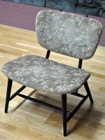 Lot 55B - A mid 20th Century ebonised low nursing chair...