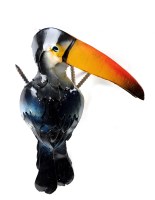 Lot 68 - Peter Sailes TOUCAN hand-painted metal 61cms...