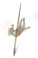 Lot 82 - Ray Lonsdale MAN SKEWERED ON A PIKE steel pole...