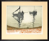 Lot 127 - Charles Bartlett ''A CALM SEA'' signed,...