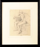 Lot 175 - Jean Osborne FEMALE NUDE signed pencil 25.5 x...