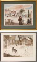 Lot 181 - 20th Century British School A STREET SCENE...