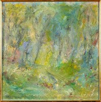 Lot 220 - 20th Century Danish School ABSTRACTED WOODLAND...