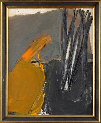 Lot 248 - Douglas Swan ''ORANGE FORM'' signed and...