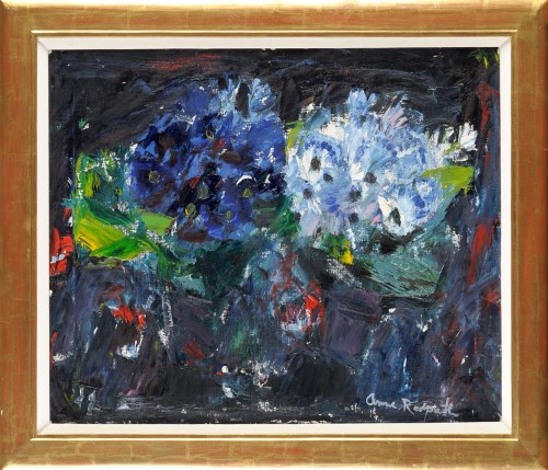 Lot 257 - Anne Redpath, OBE, RA, RSA ''CINERARIAS''...