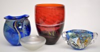 Lot 1002 - Anna Dickinson: an iridescent glass vase,...
