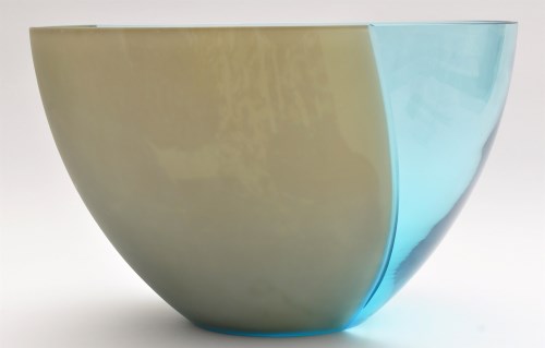 Lot 1022 - A. Hunebelle: an Art Deco frosted glass lamp...