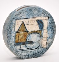 Lot 1039 - Troika, Cornwall: a circular vase with...