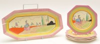 Lot 1064 - Clarice Cliff: a sandwich set, 'Bizarre' range,...