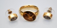 Lot 1099 - Kim Buck for Georg Jensen: a citrine set 18ct....