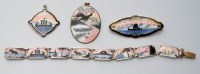 Lot 1103 - A suite of Norwegian enamel silver jewellery,...