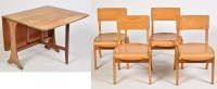 Lot 1132 - G-Plan: a teak drop leaf dining table, fitted...