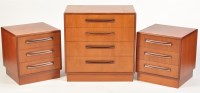 Lot 1148 - G-Plan: a pair of teak bedside pedestals, each...