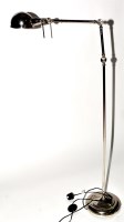 Lot 1218 - A modern chromed metal adjustable anglepoise...