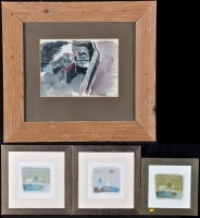 Lot 1281 - Sarah Lugg Landscapes with snail shells,...