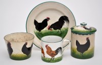 Lot 110 - Wemyss black and brown cockerel wares,...