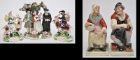 Lot 121 - Derby 'Tithe Pig' figure group, depicting...
